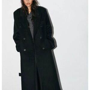 EXTRA LONG WOOL BLEND COAT- Women